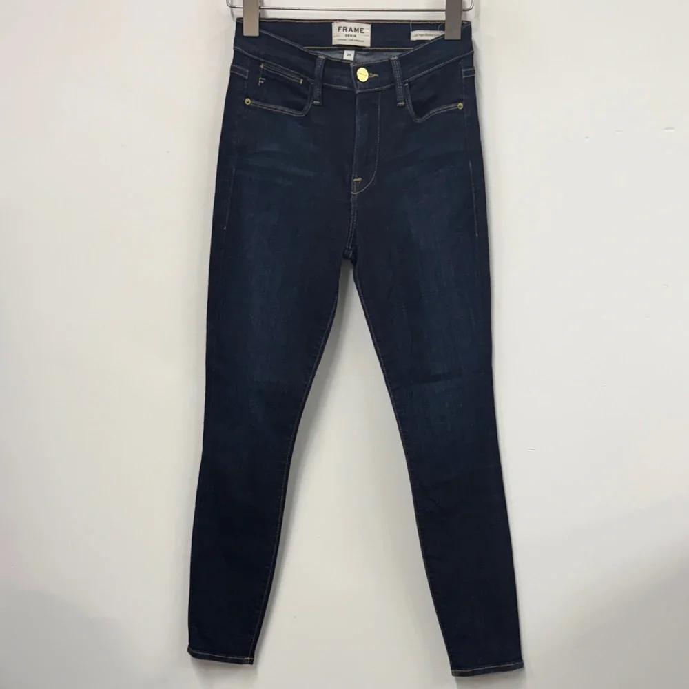 Frame Denim le high skinny Women's High Rise Indigo Jeans 25